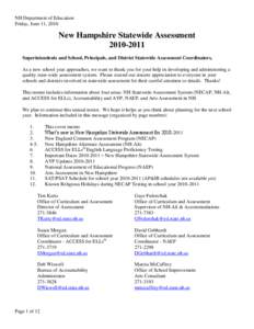 Education in Vermont / NECAP / National Assessment of Educational Progress / English-language learner / Johnston Senior High School / Education in the United States / Education in New Hampshire / Education in Rhode Island
