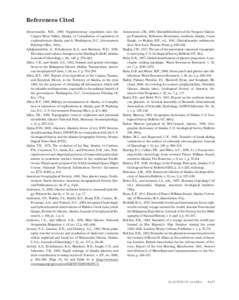 References Cited Abercrombie, W.R., 1900, Supplementary expedition into the Copper River Valley, Alaska, in Compilation of narratives of explorations in Alaska, part A: Washington, D.C., Government Printing Office, 169 p