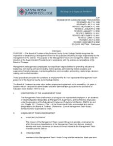 2.2P MANAGEMENT GUIDELINES AND PROCEDURES REVIEWED: JULY 10, 1989 REVIEWED: JULY 14, 1992 REVISED: NOVEMBER 10, 1992 REVISED: JANUARY 9, 1996