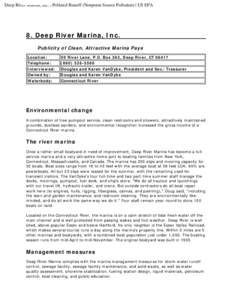 Earth / Deep River Marina / Nonpoint source pollution / Marina / Stormwater / Pollution / Brewer Cove Haven Marina / Environment / Environmental soil science / Water pollution