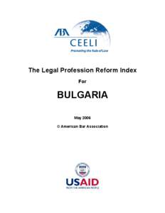 The Legal Profession Reform Index