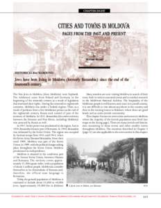 CHAPTER EIGHT  CITIES AND TOWNS IN MOLDOVA PAGES FROM THE PAST AND PRESENT  by