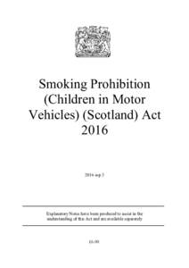Smoking Prohibition (Children in Motor Vehicles) (Scotland) Actasp 3