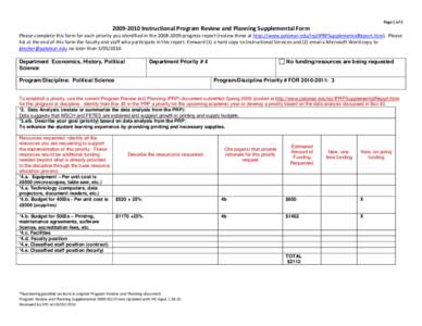 Please complete this form for each priority you identified in the[removed]progress report (review these at http://www