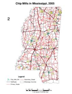 Chip Mills in Mississippi, 2005 , % 11  3