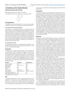 o-Anisidine and Its Hydrochloride