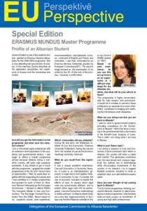 EU Perspective Perspektivë Special Edition  ERASMUS MUNDUS Master Programme