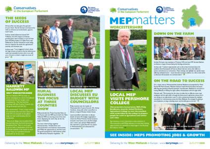 MEPmatters  THE seeds of success All too often we take grass for granted – it’s just ‘there’. But for farmers and those who