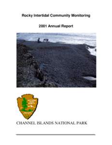 Rocky Intertidal Community Monitoring 2001 Annual Report CHANNEL ISLANDS NATIONAL PARK  National Park Service