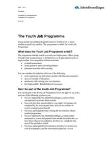 Sida: 1 av 4 Engelska Faktablad för arbetssökande – Jobbgaranti för ungdomar
