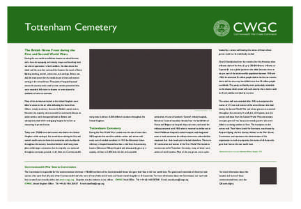 Tottenham_Layout[removed]:13 Page 1  Tottenham Cemetery The British Home Front during the First and Second World Wars