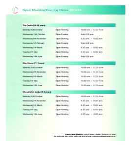 5. Open Days 2013_5. Open Days 2012 v2[removed]:02 Page 1  Open Morning/Evening Dates[removed]