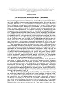 „Braucht Österreich ein neues historisches Museum (‚Haus der Geschichte‘) und, wenn ja, was für eines?“ Vom Institut für Österreichische Geschichtsforschung in Kooperation mit der Österreichischen Akademie d