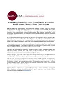 WL Press Release - DRC 2003