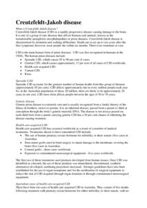 Medicine / Creutzfeldt–Jakob disease / Bovine spongiform encephalopathy / Prion / Kuru / Scrapie / Sterilization / Fatal familial insomnia / Protease-sensitive prionopathy / Transmissible spongiform encephalopathies / Health / Biology