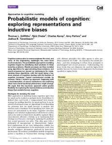 Probabilistic models of cognition: exploring representations and inductive biases