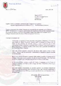 Provincia di Rieti IL PRESIDENTE fro1.11. tr h0 nres.