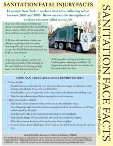 Technology / Fatality Assessment and Control Evaluation / Trucks / Waste collector / Truck driver / Management / Occupational safety and health / Garbage truck / Recycling / Waste collection / Transport / National Institute for Occupational Safety and Health