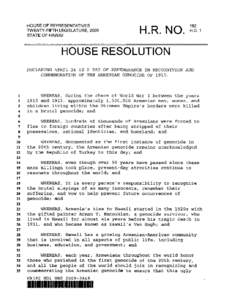 HOUSE OF REPRESENTATIVES TWENTY-FIFTH LEGISLATURE, 2009 STATE OF HAWAII