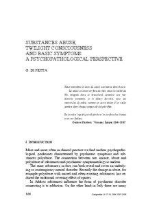 SUBSATANCES ABUSE, TWILIGHT CONSCIOUSNESS AND BASIC SYMPTMS: A PSYCHOPATOLOGICAL PERSPERCTIVE