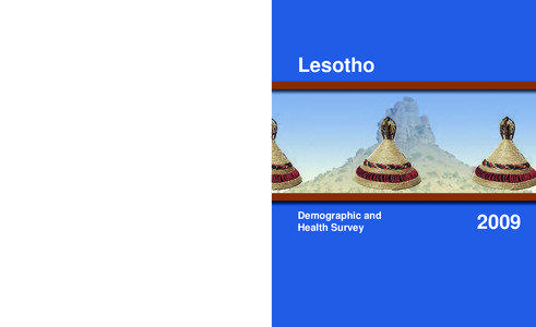 Lesotho Demographic and Health Survey 2009