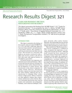 Research Results Digest 321