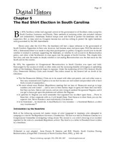 Page 23  Chapter 5 The Red Shirt Election in South Carolina  B