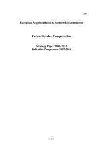 European Neighbourhood & Partnership Instrument