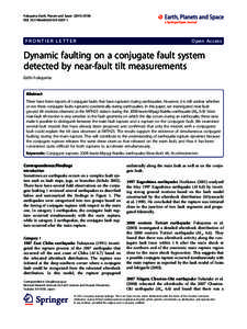 Dynamic faulting on a conjugate fault system detected by near-fault tilt measurements