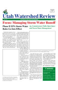 Earth / Stormwater / Clean Water Act / Jordan River / Great Salt Lake / Concentrated Animal Feeding Operations / Surface runoff / Storm drain / Utah / Water / Environment / Water pollution