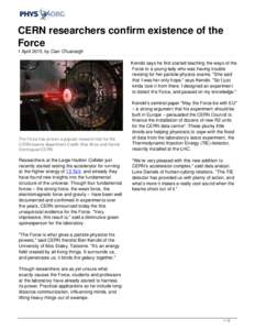 CERN researchers confirm existence of the Force