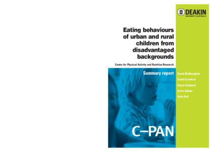 Eating behaviours of urban and rural children from disadvantaged backgrounds