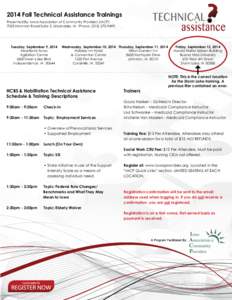 2014 Fall Technical Assistance Trainings Presented By: Iowa Association of Community Providers (IACP[removed]Hickman Road Suite 5, Urbandale, IA · Phone: ([removed]Tuesday, September 9, 2014 Heartland Acres