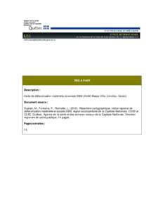 www.eisscapitalenationale.gouv.qc.ca  TIRÉ À PART Description : Carte de défavorisation matérielle et sociale[removed]CLSC Basse-Ville–Limoilou–Vanier)