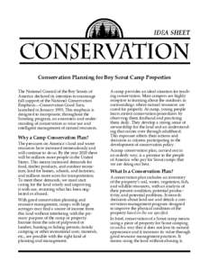 Conservation Planning for Boy Scout Camp Properties