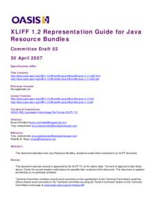 XLIFF 1.2 Representation Guide for Java Resource Bundles