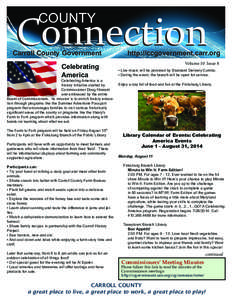 Connection COUNTY Carroll County Government 				Celebrating 				America