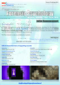 Forensic Psychology5th Experts Meeting on Forensic Psychology