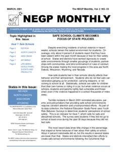 MARCH, 2001  The NEGP Monthly, Vol. 2 NO. 23 NEGP MONTHLY ○