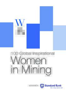 100 Global Inspirational  Women in Mining sponsored by