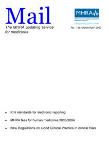 Mail  The MHRA updating service for medicines  No. 136 March/April 2003