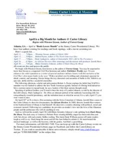 Jimmy Carter Library & Museum News Release