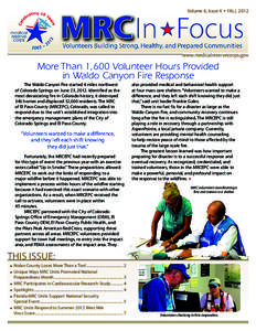 Volume 6, Issue 4  • FALL 2012 www.medicalreservecorps.gov