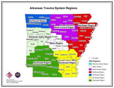 Arkansas Trauma System Regions Benton Carroll Boone Marion