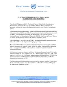 United Nations  Nations Unies Office for the Coordination of Humanitarian Affairs