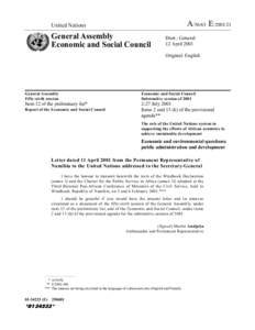 A/56/63–E[removed]United Nations General Assembly Economic and Social Council