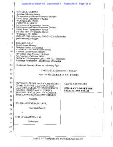 Stipulated Order For Preliminary Relief, (Pt 1), United States District Court Northern District of California