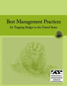Best Management Practices for Trapping Badger in the United States Best Management Practices (BMPs) are carefully researched educational guides designed to address animal welfare and increase trappers’ efficiency and 