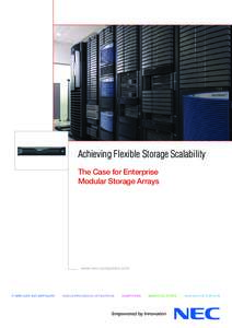 Achieving Flexible Storage Scalability The Case for Enterprise Modular Storage Arrays www.nec-computers.com