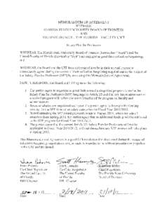 MEMORANDUM OF AGREEMENT BETWEEN FLORIDA STATE UNIVERSITY BOARD OF TRUSTEES AND THE UNITED FACULTY OF FLORIDA-FACULTY UNIT Salary Plan for Professors